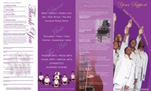 Hudson Repertory Dance School's fundraising brochure 