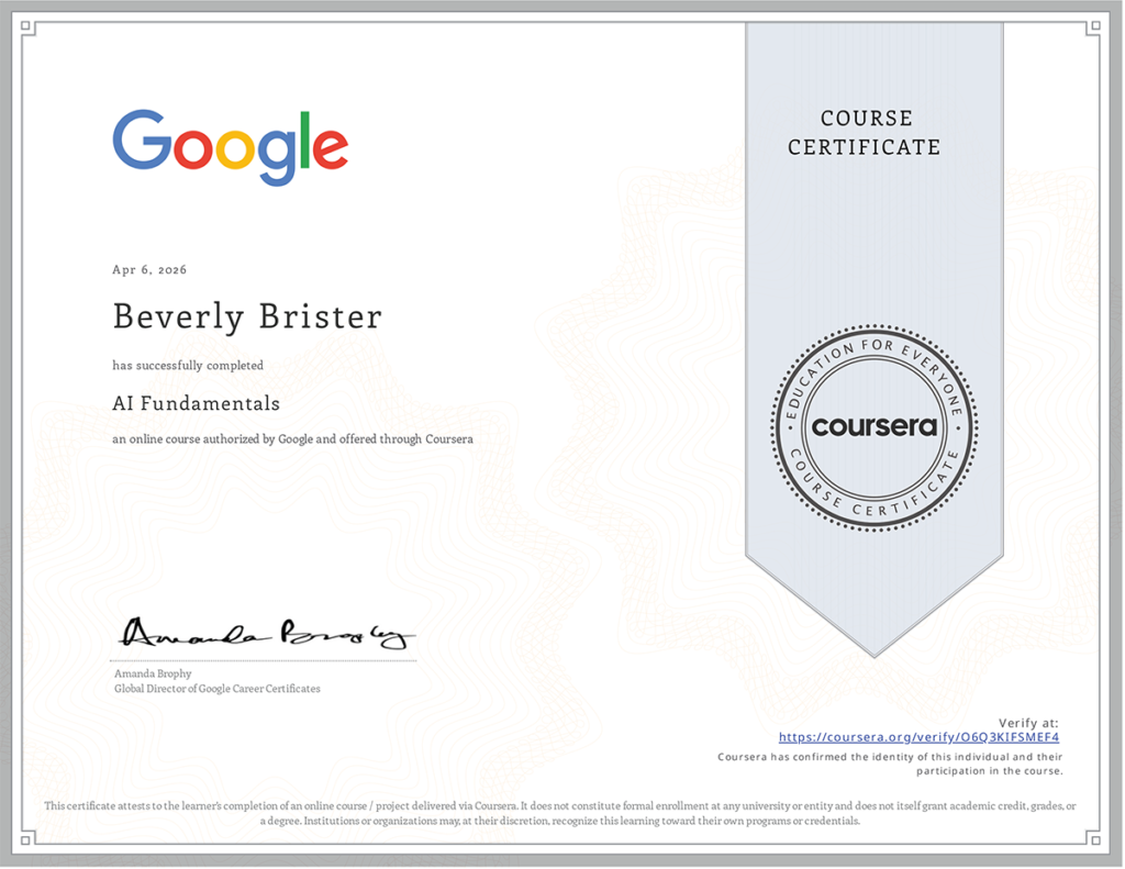 Google AI Fundamentals Certification